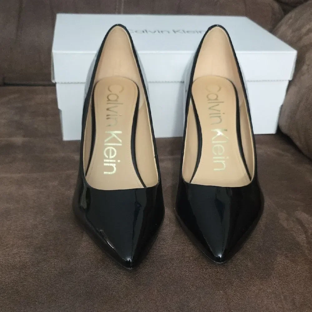 Calvin Klein Black Patent Leather Heels